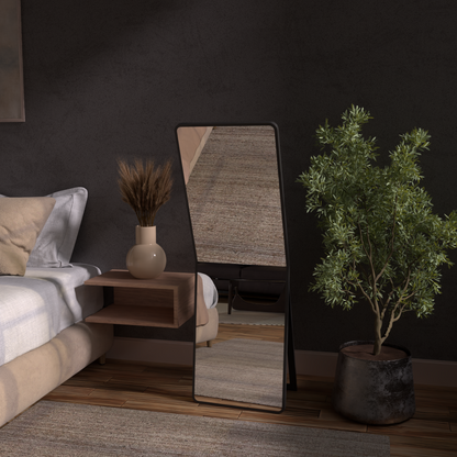 Luniah foldable mirror in modern bedroom interior